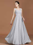 Silver Bridesmaid Dresses,Long Bridesmaid Dress,Elegant Bridesmaid Dress,BD00248