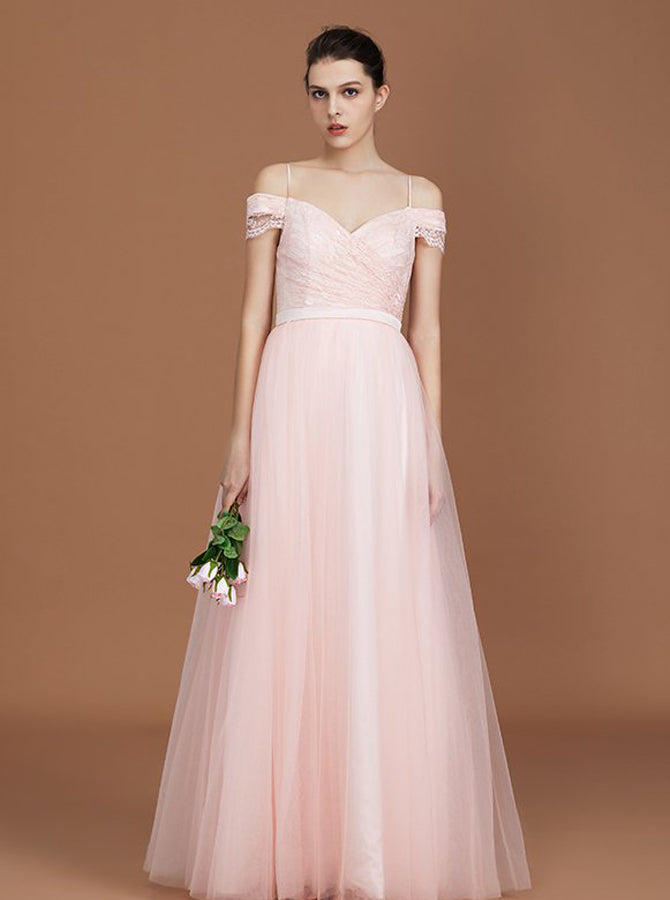 Princess Bridesmaid Dresses,Tulle Bridesmaid Dress,Long Bridesmaid Dre