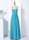 Light Blue Bridesmaid Dresses,Ruched Bridesmaid Dress,Full Length Bridesmaid Dress,BD00303