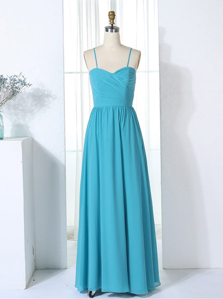 Light Blue Bridesmaid Dresses,Ruched Bridesmaid Dress,Full Length Bridesmaid Dress,BD00303
