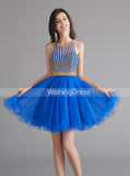 A-line Tulle Homecoming Dresses for Teens,Graduation Dress Short,HC00198