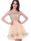 Dark Navy Homecoming Dresses,Tulle Sweet 16 Dress,Short Homecoming Dress,HC00104