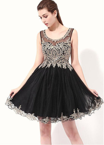Dark Navy Homecoming Dresses,Tulle Sweet 16 Dress,Short Homecoming Dress,HC00104