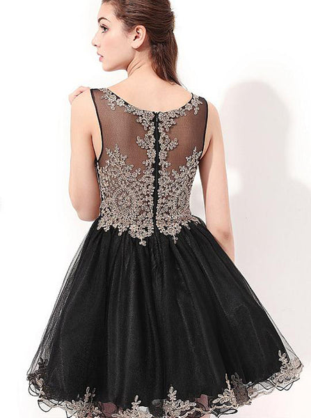 Dark Navy Homecoming Dresses,Tulle Sweet 16 Dress,Short Homecoming Dress,HC00104