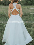 Two Piece Wedding Dresses,Outdoor Wedding Dress,Trendy Wedding Dress,WD00166