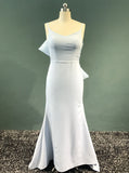 Trendy Bridesmaid Dress,Mermaid Bridesmaid Dress,Strappy Satin Bridesmaid Dress,BD00050