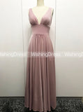 Gold Bridesmaid Dress,Bridesmaid Dress with Slit,Full Length Bridesmaid Dress,BD00087