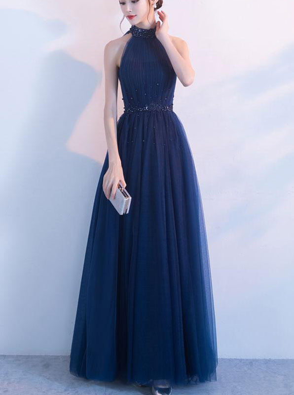 Dark Navy Bridesmaid Dress,Tulle Bridesmaid Dress,Long Bridesmaid Dress,BD00191 US4 / Burgundy