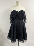 Peach Homecoming Dress,Lace Cocktail Dress,Off the Shoulder Cocktail Dresses,HC00042