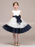Simple Junior Bridesmaid Dress,Knee Length Flower Girl Dress,JB00033
