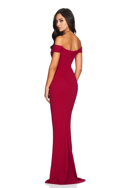 Burgundy Mermaid Off the Shoulder Bridesmaid Dress,Simple Prom Dress,PD00487