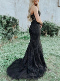 Black Lace Prom Dress,Sweetheart Sheath Prom Dress,PD00493