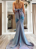Mermaid Halter Neckline Evening Dress,Glitter Long Prom Dress,PD00515