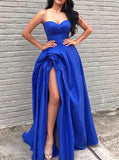 Royal Blue Sweetheart Neckline Prom Dress,Taffeta Long Party Dress,PD00558