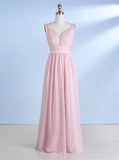 Simple Bridesmaid Dresses,Chiffon Bridesmaid Dress,Backless Bridesmaid Dress,BD00261