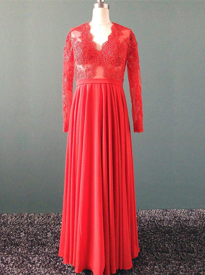 Red Wedding Dresses,Wedding Dress with Long Sleeves,Destination Weddin - Wishingdress Red Wedding Dresses,Wedding Dress with Long Sleeves,Destination Weddin - Wishingdress