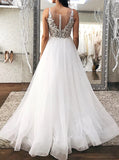 Beach Wedding Dress,Tulle A-line Wedding Dress,WD00665
