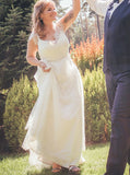 Plus Size Lace Wedding Dress,Casual Wedding Dresses,WD00682
