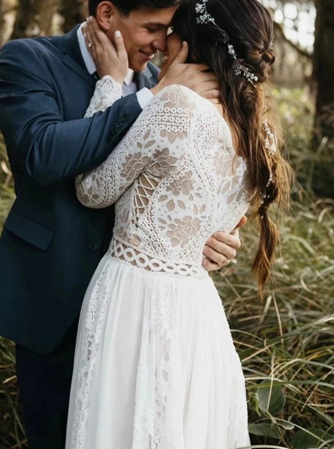 Plus Size Chiffon Beach Wedding Dress Boho Plus Size Wedding Dress,Beach Lace Chiffon Bridal Dress Plus Size Chiffon Beach Wedding Dress Boho Plus Size Wedding Dress,Beach Lace Chiffon Bridal Dress