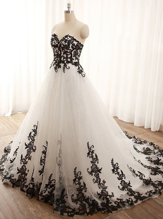 black and white dress for plus size Black and white plus size wedding dress from Darius Customs