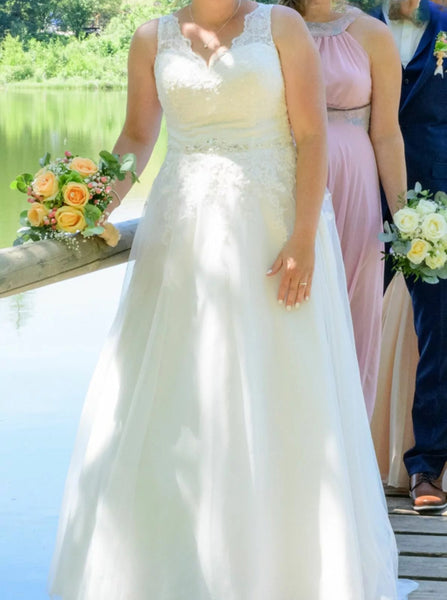A-line Plus Size Wedding Gown,Classical Bridal Gown,WD00703
