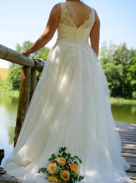 A-line Plus Size Wedding Gown,Classical Bridal Gown,WD00703