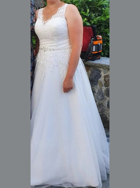 A-line Plus Size Wedding Gown,Classical Bridal Gown,WD00703