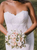 Lace Mermaid Bridal Dress,Sweetheart Neckline Wedding Dress,WD00737