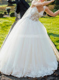 See Through Back Bridal Gown,Princess Bridal Dress,WD00756