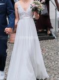 Beach Wedding Dress,Chiffon Destination Bridal Dress,WD00759