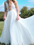 Beach Wedding Dress,Chiffon Destination Bridal Dress,WD00759