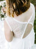 Lightweight Chiffon Bridal Dresses,Outdoor Spring Wedding Gown,WD00818