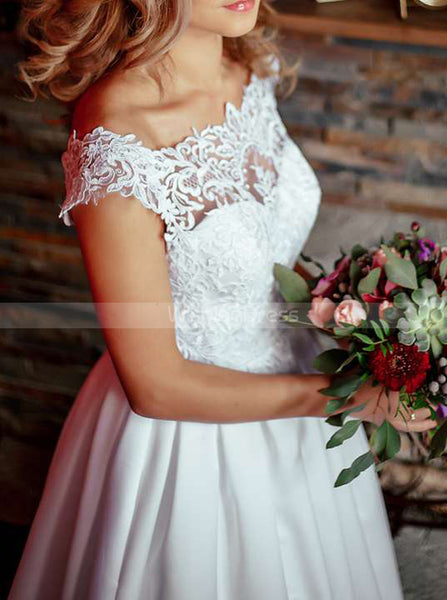 A-line Floor Length Wedding Dresses,Classic Wedding Dresses,WD00861