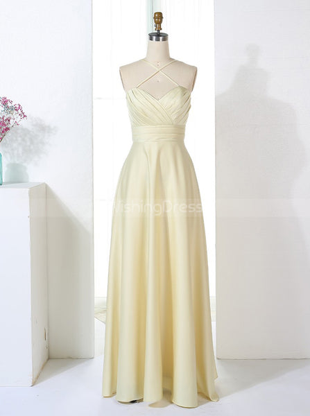 A-line Bridesmaid Dresses,Satin Bridesmaid Dress,Vintage Bridesmaid Dress,BD00316
