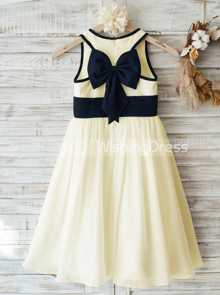 A-line Chiffon Flower Girl Dresses,Ankle Length Flower Girl Dress,FD00032