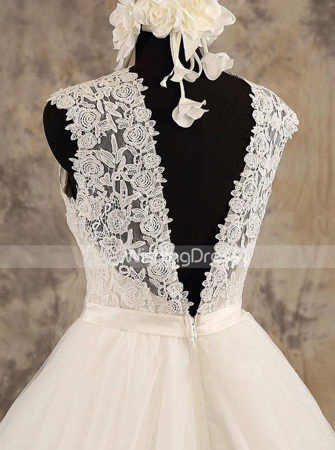 A-line Classic Wedding Dress,High Neck Wedding Dress,WD00580 - Wishingdress A-line Classic Wedding Dress,High Neck Wedding Dress,WD00580 - Wishingdress