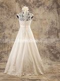 A-line Floor Length Wedding Dress,Classic Reception Wedding Gown,WD00578