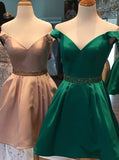 A-line Homecoming Dresses,Off the Shoulder Homecoming Dress,Short Homecoming Dress,HC00202