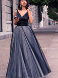 A-line Prom Dress,Tulle Prom Dress,Modest Prom Dress,Prom Dress with Straps,Graduation Dress PD00194