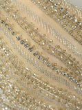 A-line Prom Dress with Beaded Bodice,Satin Evening Dress,PD00382