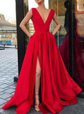 A-line Prom Dress with Pockets,Simple Prom Dress with Mini Skirt,PD00437