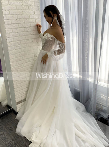 products/a-line-sweetheart-wedding-dresses-tulle-bridal-gown-with-lace-sleeves-wd00644-2.jpg