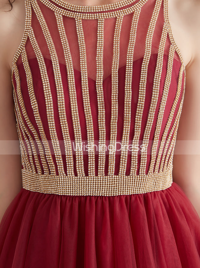 A-line Tulle Homecoming Dresses for Teens,Graduation Dress Short,HC001 - Wishingdress A-line Tulle Homecoming Dresses for Teens,Graduation Dress Short,HC001 - Wishingdress