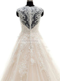 A-line Wedding Dress,Lace Wedding Dress,Charming Bridal Dress,Sexy V Neck Bridal Dress,WD00002