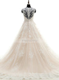 A-line Wedding Dress,Lace Wedding Dress,Charming Bridal Dress,Sexy V Neck Bridal Dress,WD00002