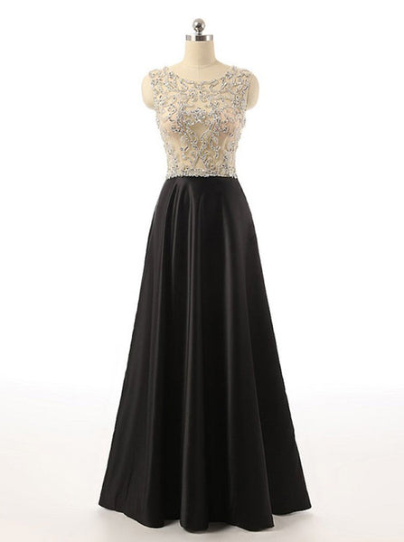 Aline Prom Dresses,Floor Length Prom Dress,Satin Prom Dress,Formal Prom Dress,PD00230