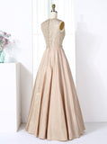 Aline Satin Bridesmaid Dress,Floor Length Bridesmaid Dress,Modest Bridesmaid Dress,BD00187