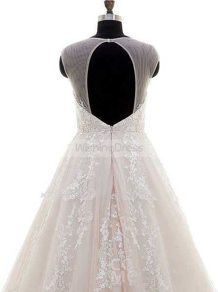 Aline Wedding Dress,Colored Wedding Dress,Tulle Wedding Gown,Princess Bridal Gown,WD00041