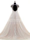 Aline Wedding Dress,Colored Wedding Dress,Tulle Wedding Gown,Princess Bridal Gown,WD00041