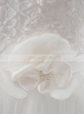 Aline Wedding Dress,Simple Wedding Dress,Tulle Bridal Dress,Ivory Wedding Dress,WD00025